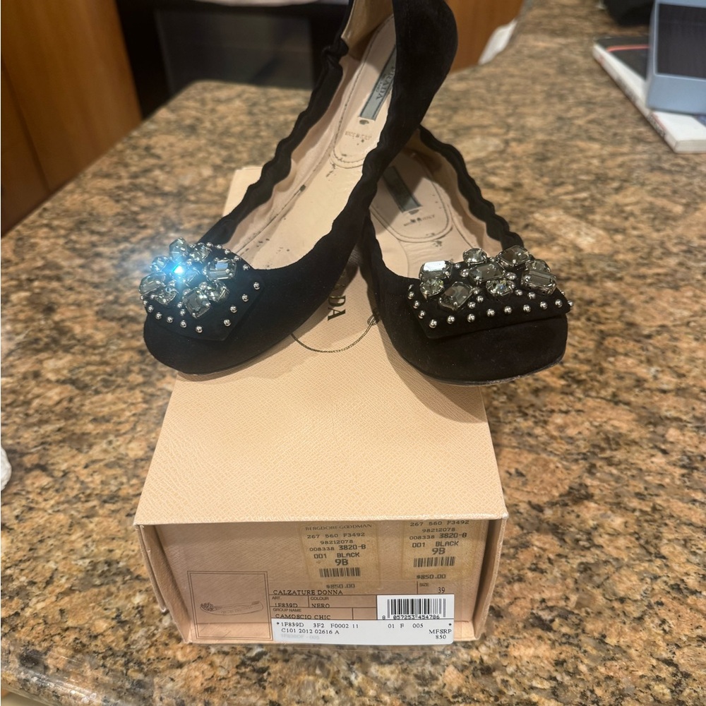 Prada ballet flat shoes Sz 39 USA Sz 9 - Picture 10 of 11